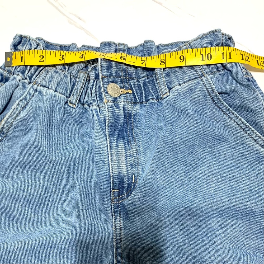 Bluenotes Like New Women’s Light Blue Wash High Rise Paperbag Straight Leg - Picture 12 of 14